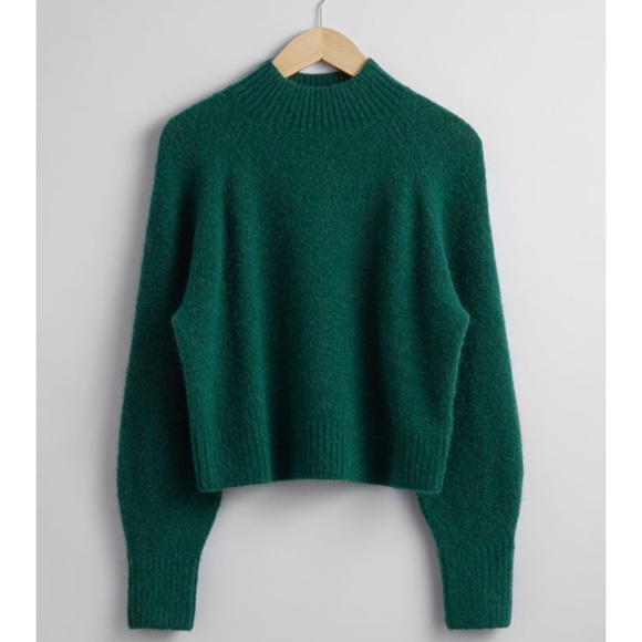 NWT Paris Atelier & Other Stories Turtleneck Green Sweater - Picture 1 of 8